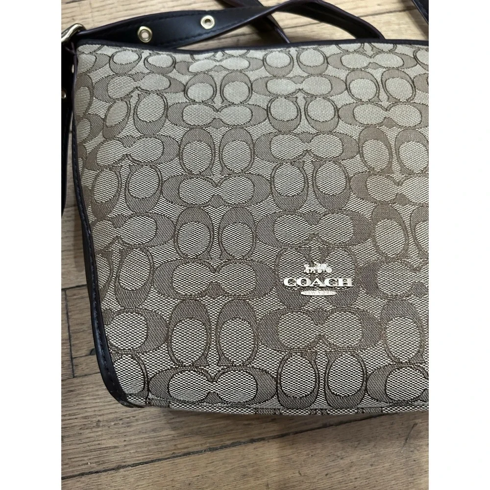 Coach Signature Small Dufflette Crossbody Shoulder Bag, Khaki, Brown, NWT